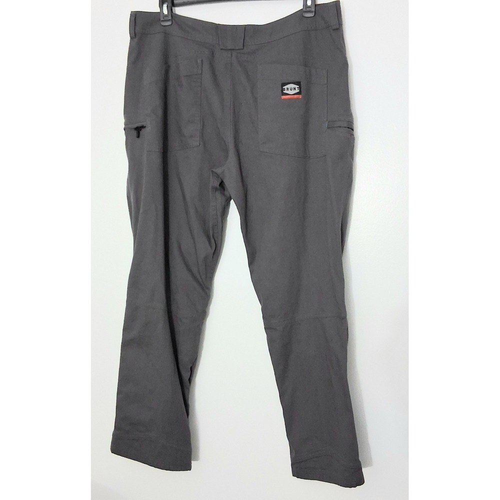 Brunt Pants Men's Size 40x32 Gray Carpenter Workwear Utility Cargo Pockets Preow - Picture 2 of 13